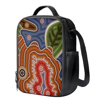 Australian Aboriginal Art Print Crossbody Lunch Bag
