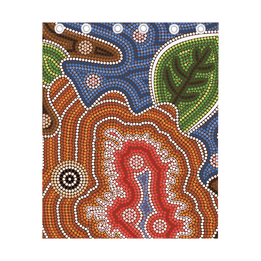 Australian Aboriginal Art Print Curtain