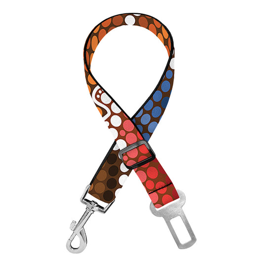 Australian Aboriginal Art Print Dog Seat Belt