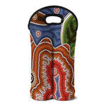 Australian Aboriginal Art Print Double Neoprene Wine Tote