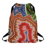 Australian Aboriginal Art Print Drawstring Backpack