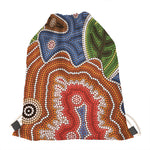 Australian Aboriginal Art Print Drawstring Bag