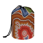 Australian Aboriginal Art Print Drawstring Makeup Bag