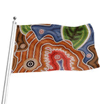 Australian Aboriginal Art Print Flag