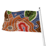Australian Aboriginal Art Print Flag