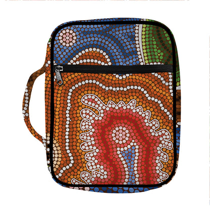 Australian Aboriginal Art Print Front Pocket Bible Bag