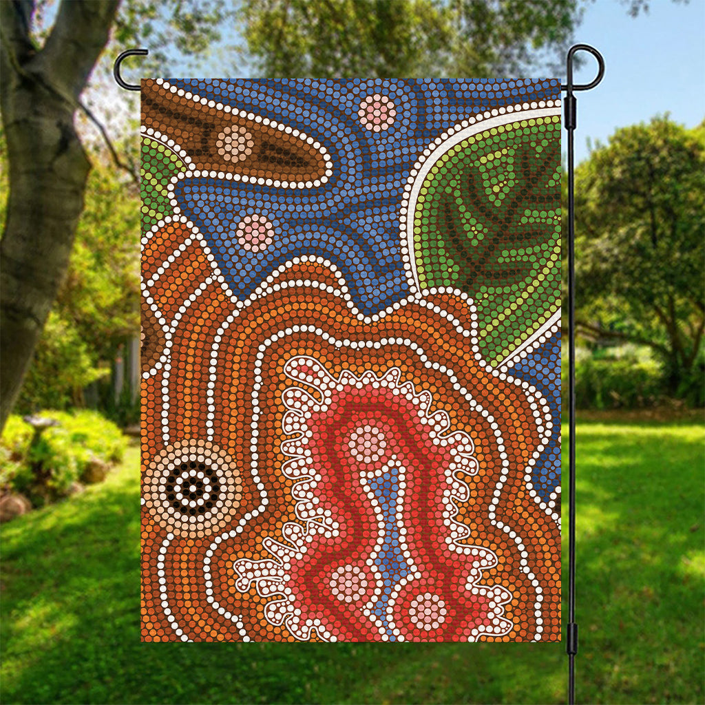 Australian Aboriginal Art Print Garden Flag