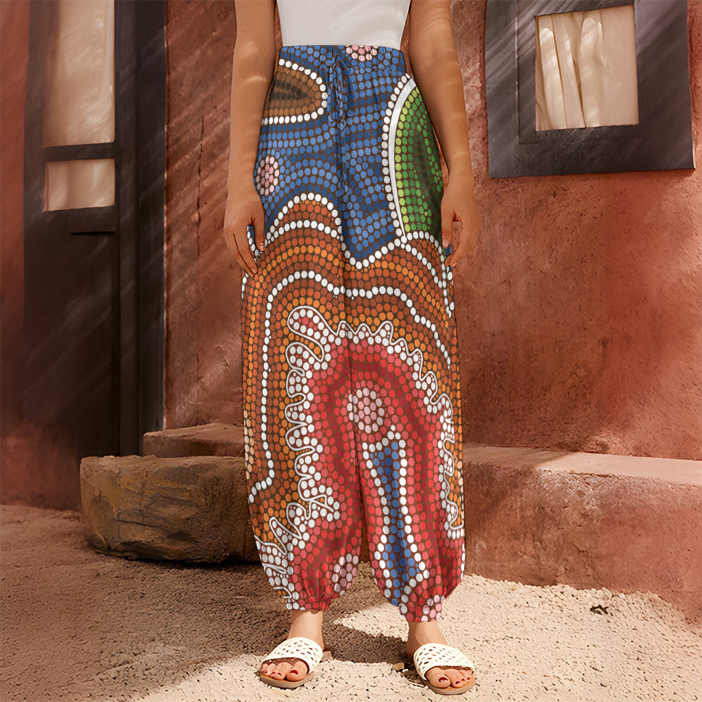 Australian Aboriginal Art Print Harem Pants