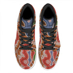 Australian Aboriginal Art Print High Top Leather Sneakers