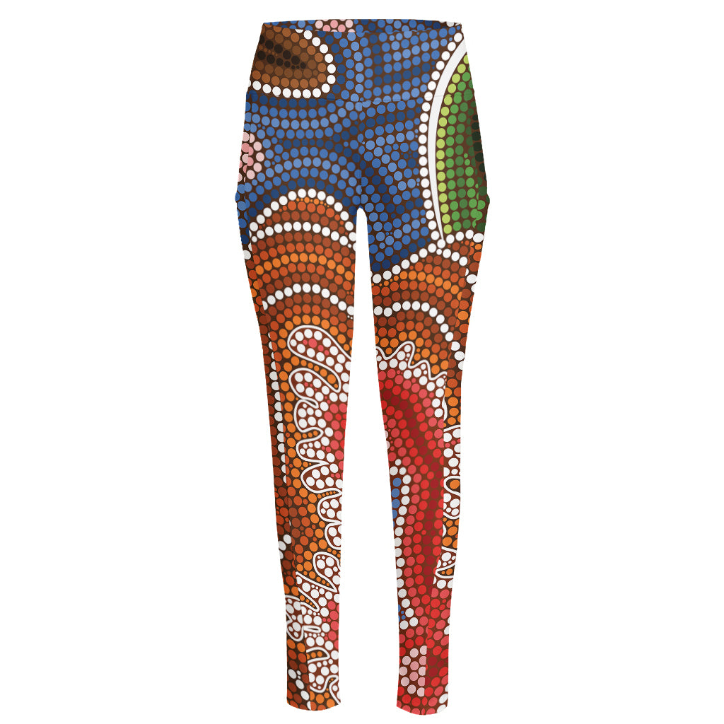 Australian Aboriginal Art Print High-Waisted Pocket Leggings