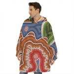 Australian Aboriginal Art Print Hoodie Blanket
