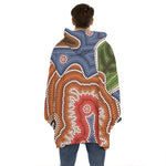 Australian Aboriginal Art Print Hoodie Blanket