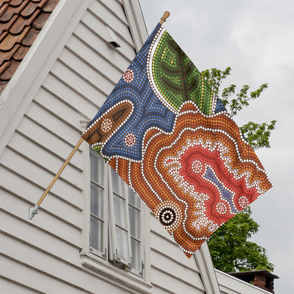 Australian Aboriginal Art Print House Flag