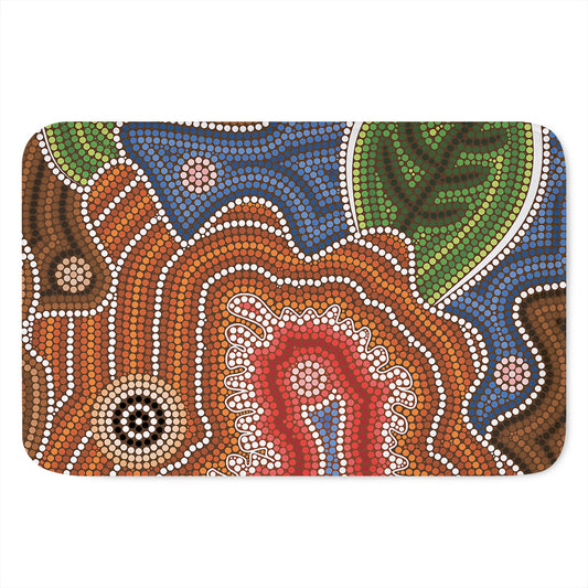 Australian Aboriginal Art Print Indoor Door Mat