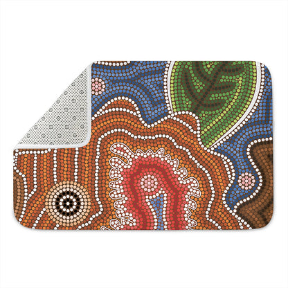 Australian Aboriginal Art Print Indoor Door Mat