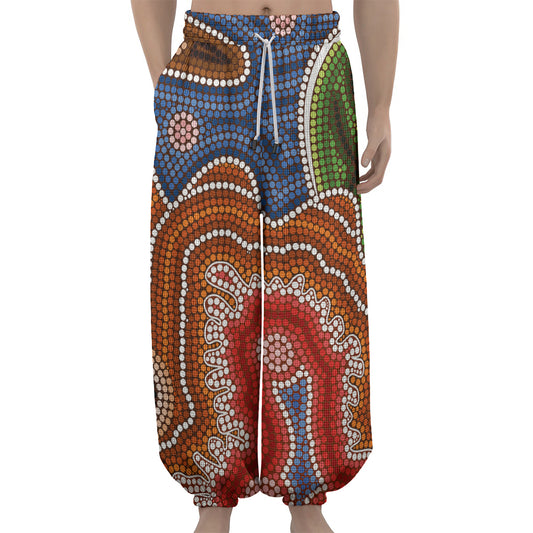 Australian Aboriginal Art Print Lantern Pants