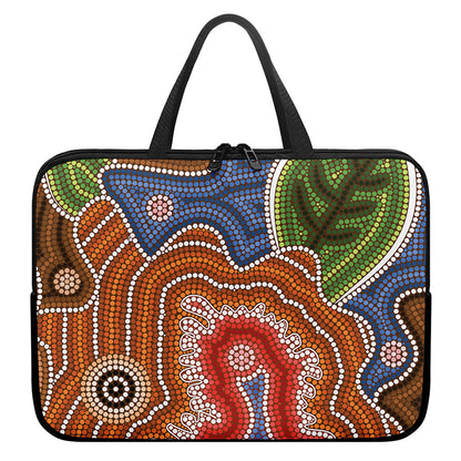 Australian Aboriginal Art Print Laptop Sleeve With Handle