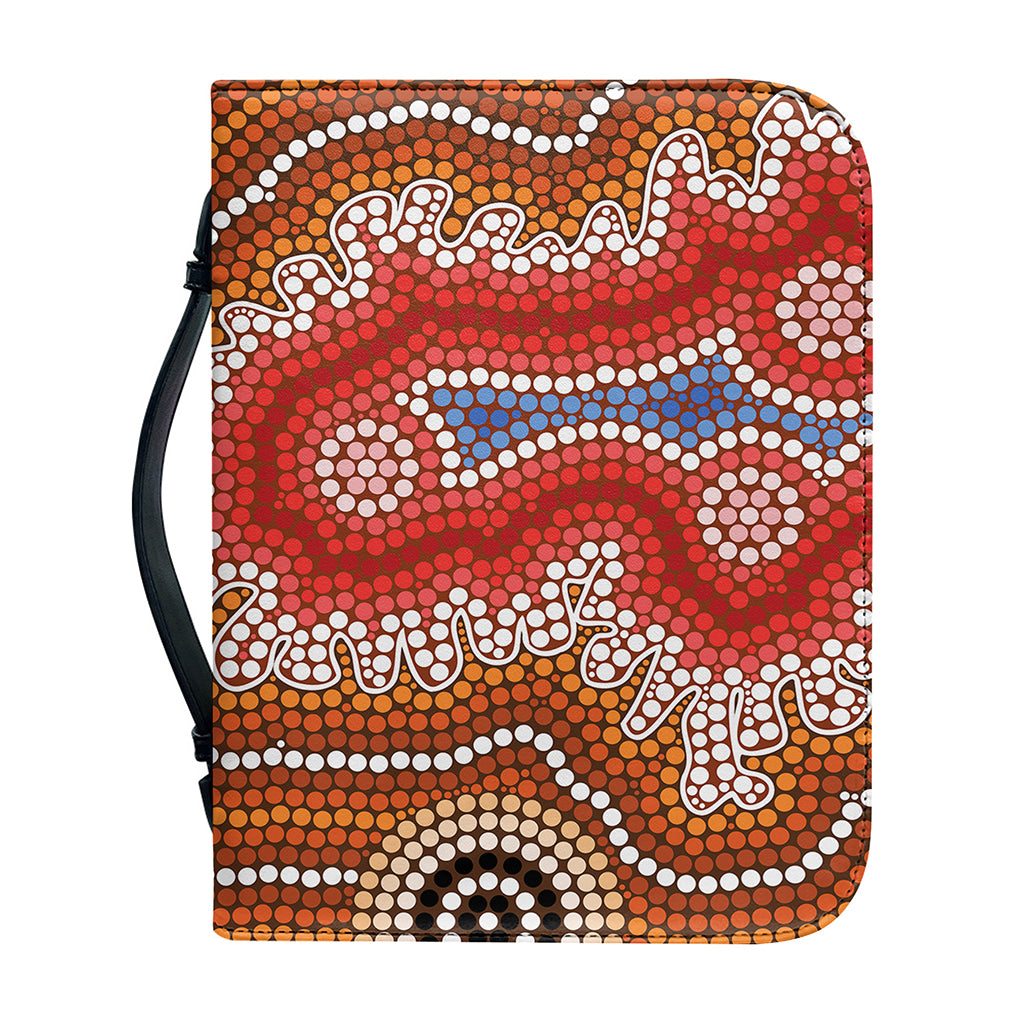 Australian Aboriginal Art Print Leather Bible Cover