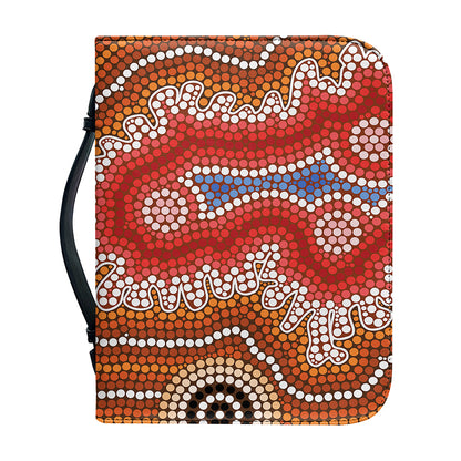 Australian Aboriginal Art Print Leather Bible Cover