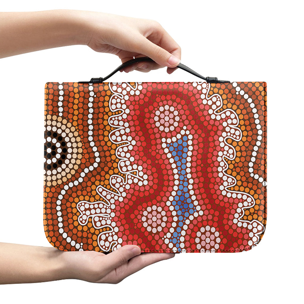 Australian Aboriginal Art Print Leather Bible Cover