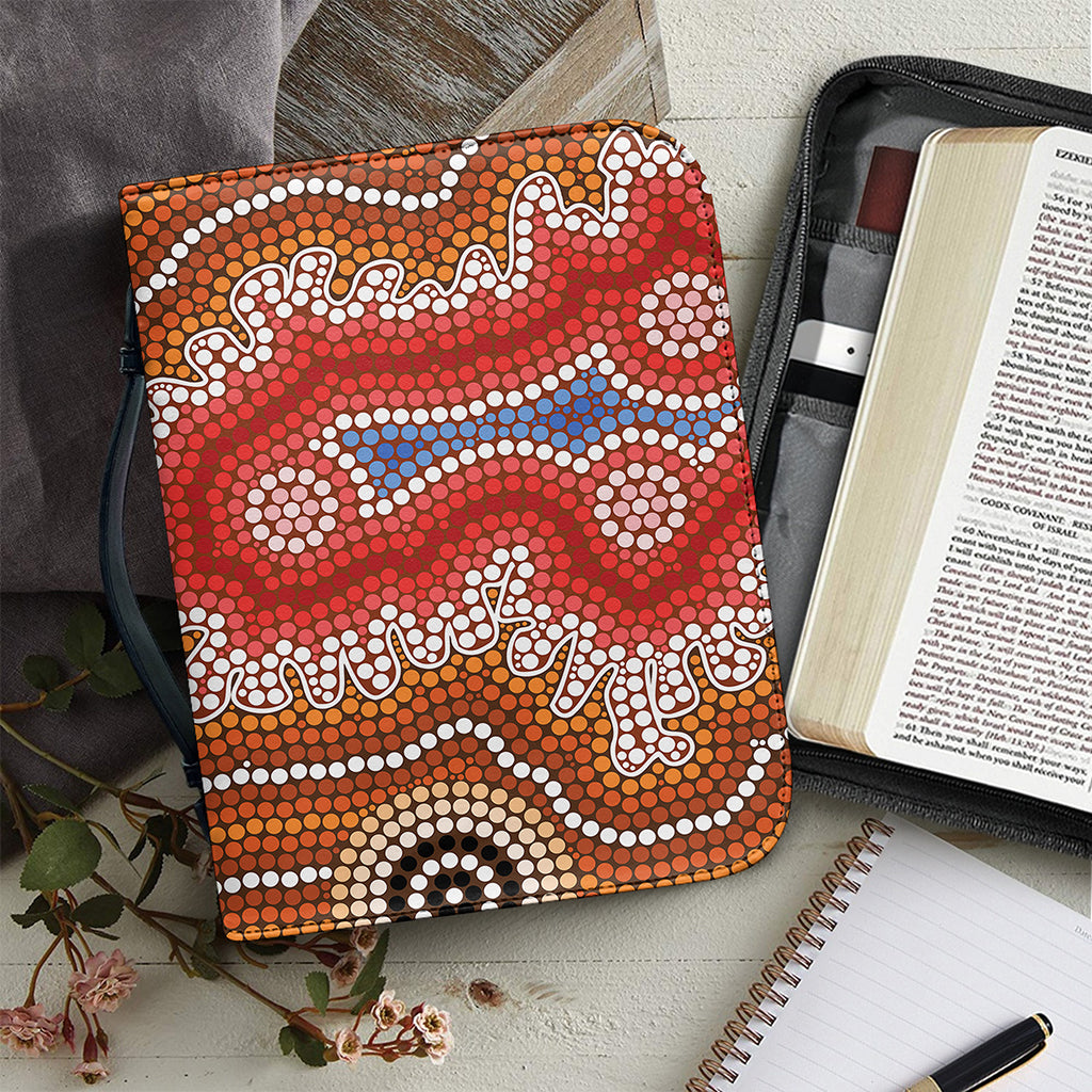 Australian Aboriginal Art Print Leather Bible Cover
