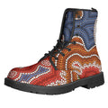 Australian Aboriginal Art Print Lace-Up Boots