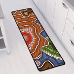 Australian Aboriginal Art Print Long Kitchen Mat