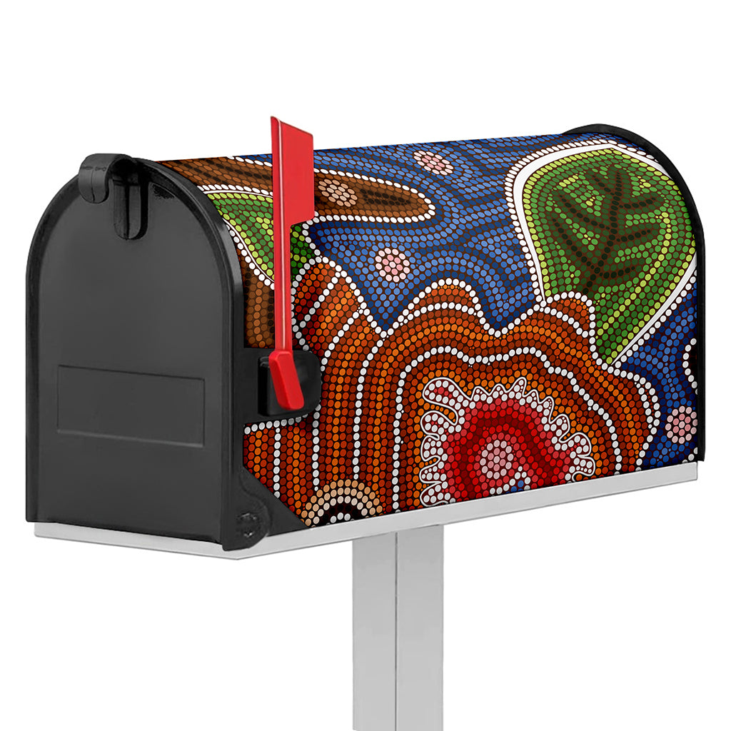 Australian Aboriginal Art Print Mailbox Cover