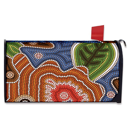 Australian Aboriginal Art Print Mailbox Cover