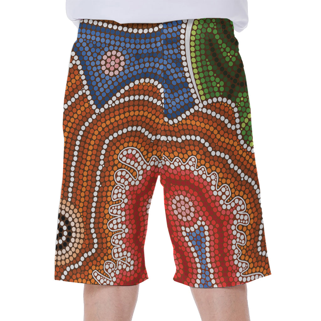 Australian Aboriginal Art Print Men's Beach Shorts