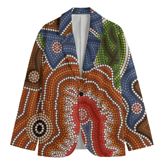 Australian Aboriginal Art Print Men's Blazer