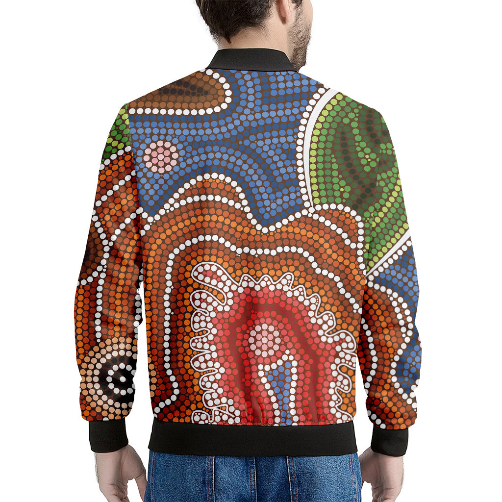 Australian Aboriginal Art Print Men's Bomber Jacket