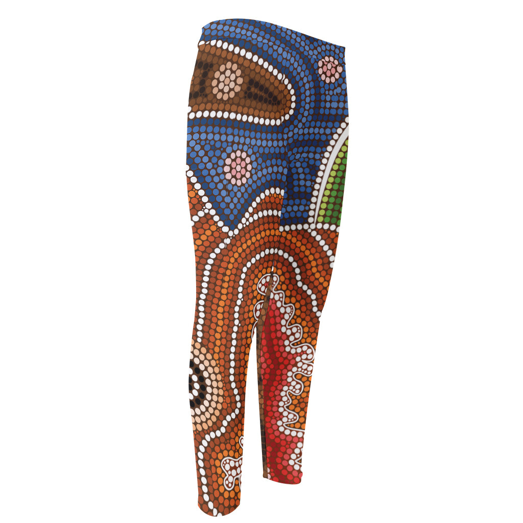 Australian Aboriginal Art Print Men's Compression Pants