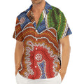 Australian Aboriginal Art Print Men's Deep V-Neck Shirt