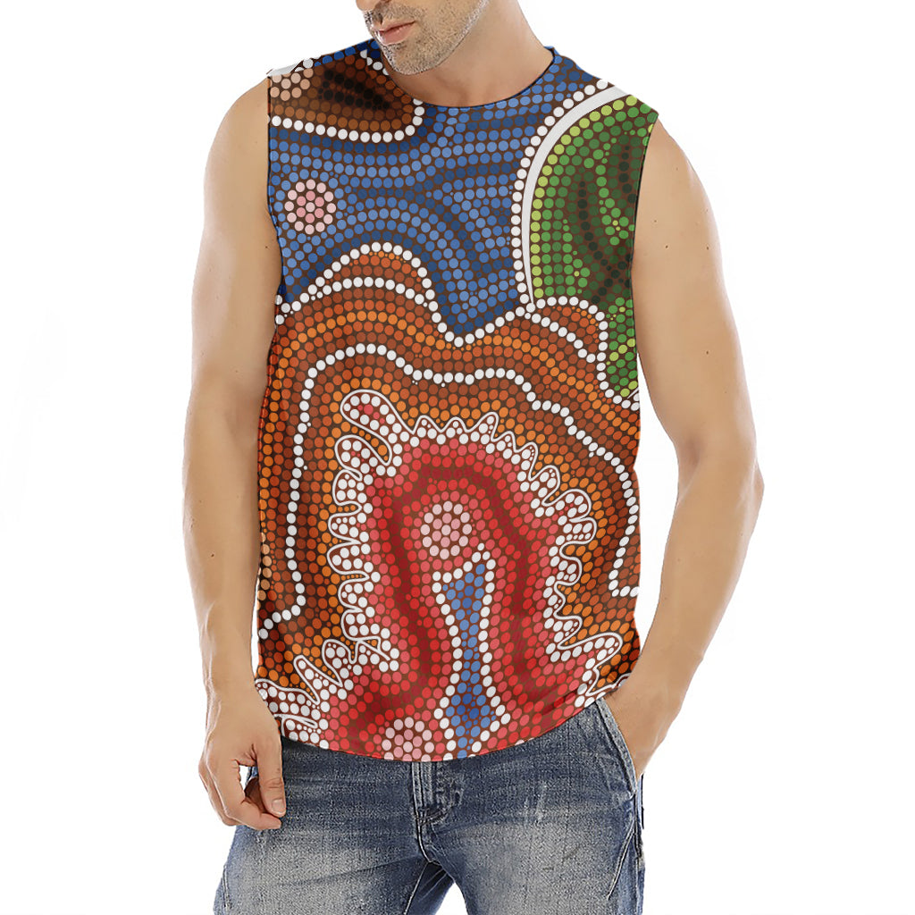 Australian Aboriginal Art Print Men's Fitness Tank Top