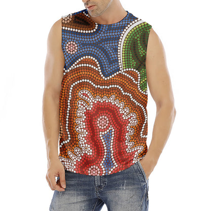Australian Aboriginal Art Print Men's Fitness Tank Top