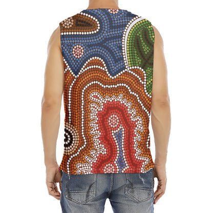 Australian Aboriginal Art Print Men's Fitness Tank Top