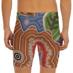 Australian Aboriginal Art Print Men's Long Boxer Briefs