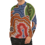 Australian Aboriginal Art Print Men's Long Sleeve Rash Guard