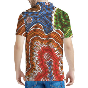 Australian Aboriginal Art Print Men's Polo Shirt