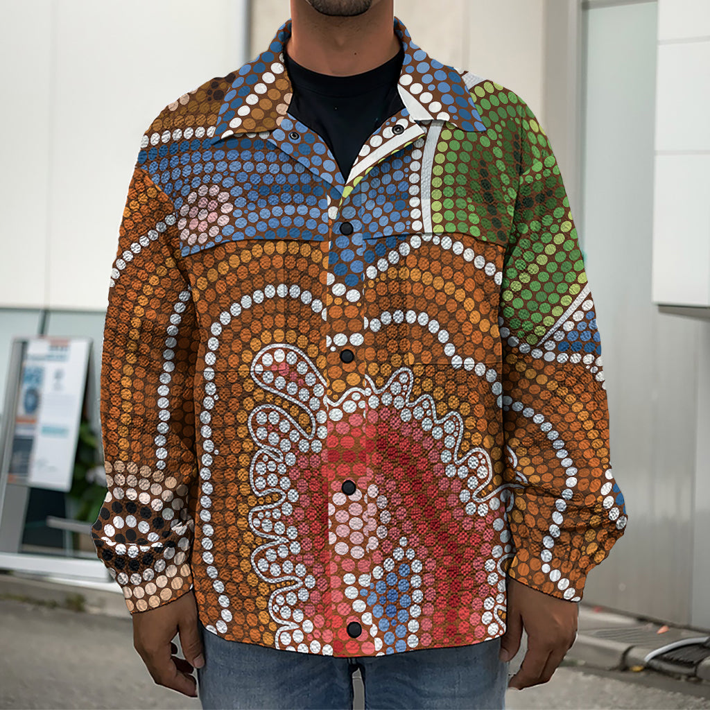 Australian Aboriginal Art Print Men's Shirt Jacket