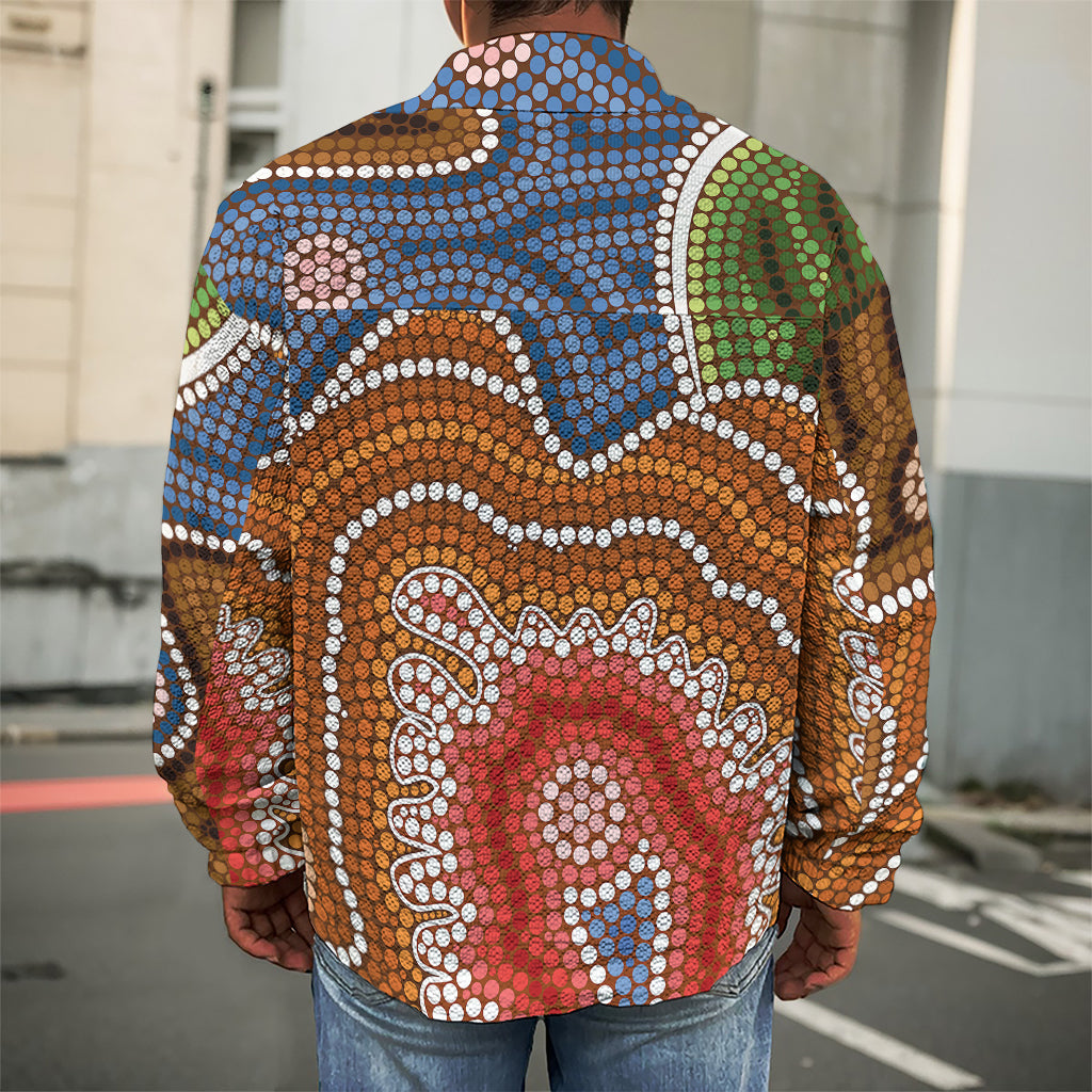 Australian Aboriginal Art Print Men's Shirt Jacket