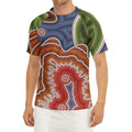 Australian Aboriginal Art Print Men's Short Sleeve Rash Guard