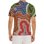Australian Aboriginal Art Print Men's Short Sleeve Rash Guard