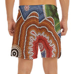 Australian Aboriginal Art Print Men's Split Running Shorts
