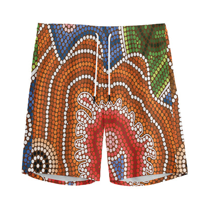 Australian Aboriginal Art Print Men's Sports Shorts