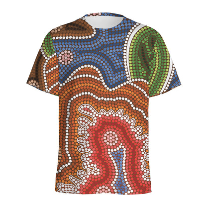 Australian Aboriginal Art Print Men's Sports T-Shirt