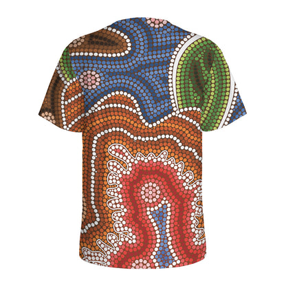 Australian Aboriginal Art Print Men's Sports T-Shirt