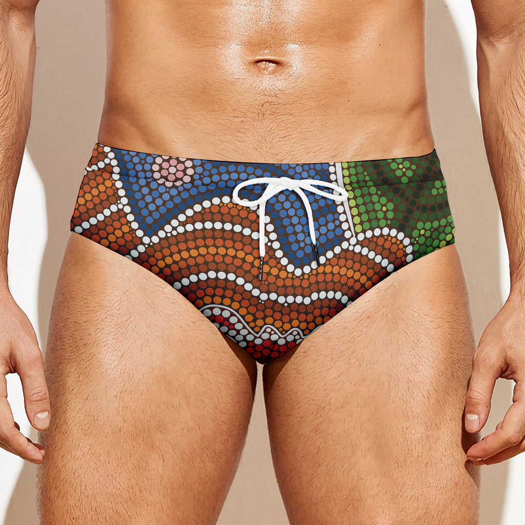 Australian Aboriginal Art Print Men's Swim Briefs