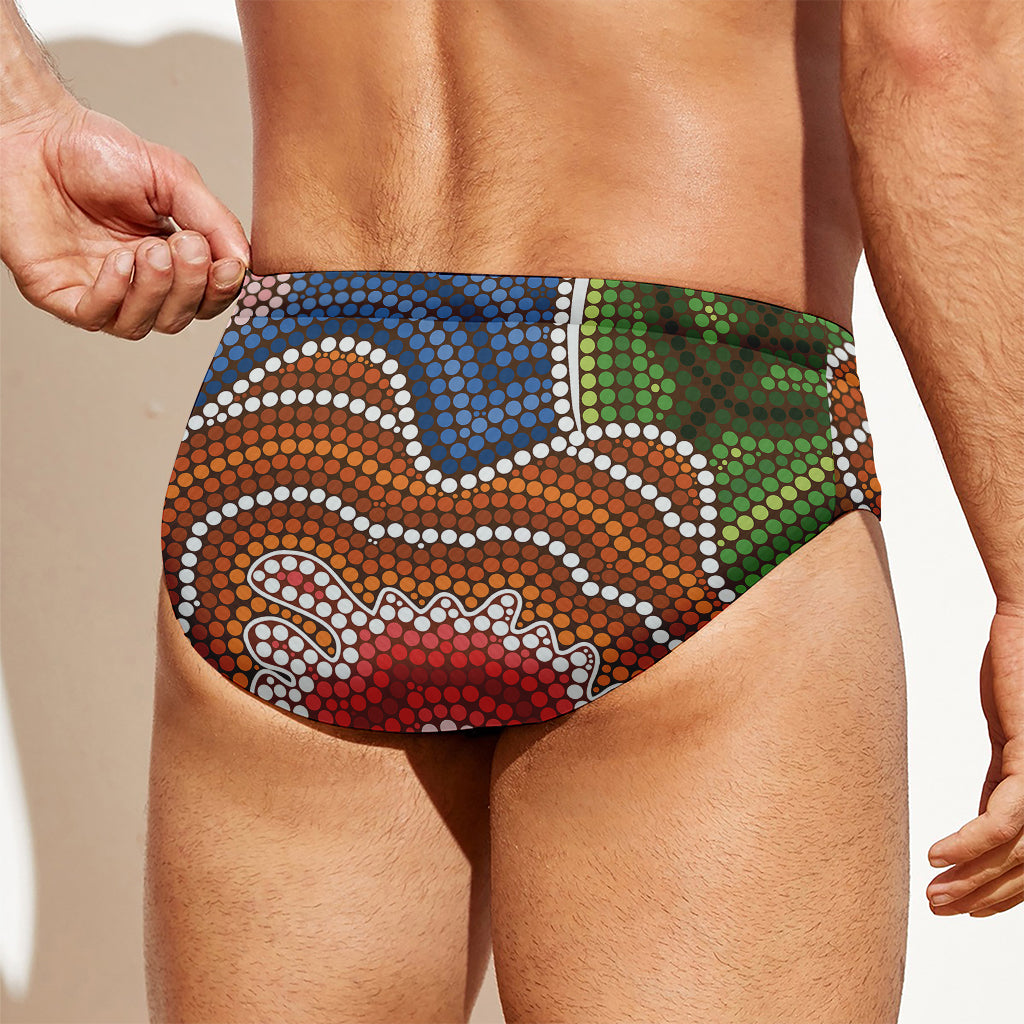 Australian Aboriginal Art Print Men's Swim Briefs